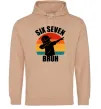 Женская толстовка (худи) Six seven bruh Песочный Женская толстовка (худи) Six seven bruh Песочный фото