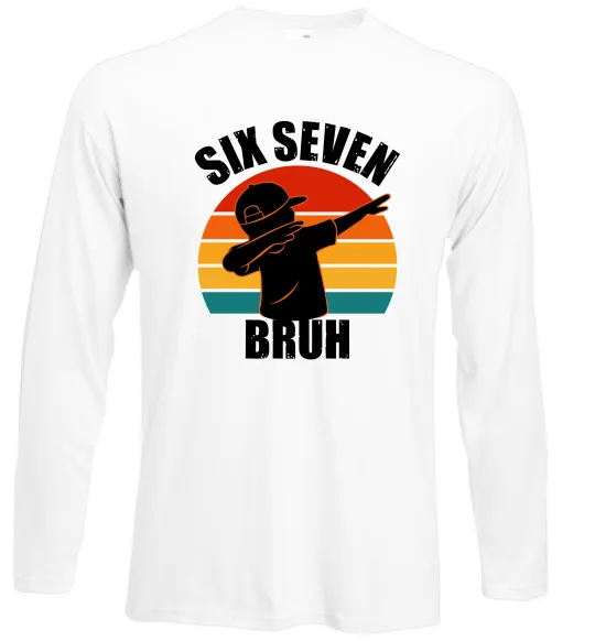 Лонгслів Six seven bruh Білий фото