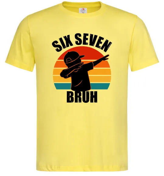 Мужская футболка Six seven bruh Лимонный фото