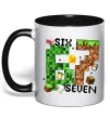Чашка с цветной ручкой Minecraft six seven Черный Чашка с цветной ручкой Minecraft six seven Черный фото