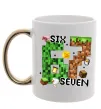 Чашка с цветной ручкой Minecraft six seven Золото Чашка с цветной ручкой Minecraft six seven Золото фото
