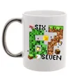 Чашка с цветной ручкой Minecraft six seven Серебро Чашка с цветной ручкой Minecraft six seven Серебро фото