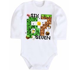 Детский боди Minecraft six seven