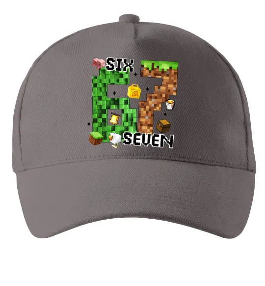 Кепка Minecraft six seven Серый фото