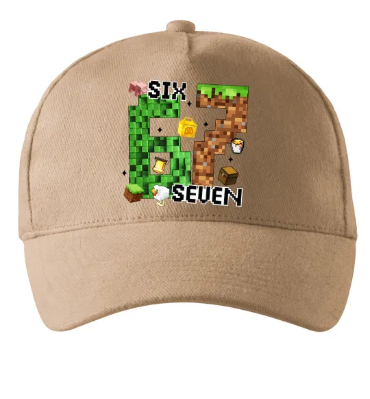 Кепка Minecraft six seven Пісочний фото