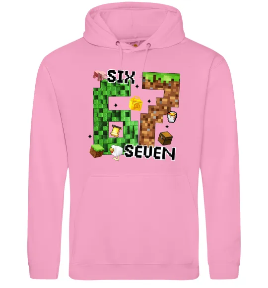 Жіноча толстовка (худі) Minecraft six seven Рожевий фото