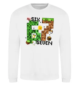 Свитшот Minecraft six seven Белый фото