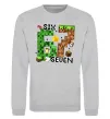 Свитшот Minecraft six seven Серый меланж фото