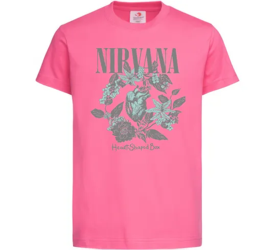 Дитяча футболка Nirvana Heart-shaped box Яскраво-рожевий фото