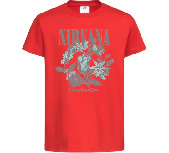 Дитяча футболка Nirvana Heart-shaped box Червоний фото