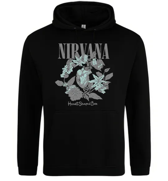 Чоловіча толстовка (худі) Nirvana Heart-shaped box Чорний фото