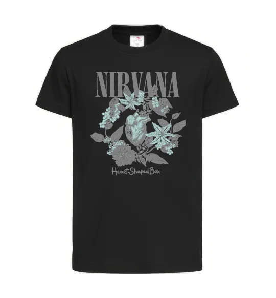 Дитяча футболка Nirvana Heart-shaped box Чорний фото