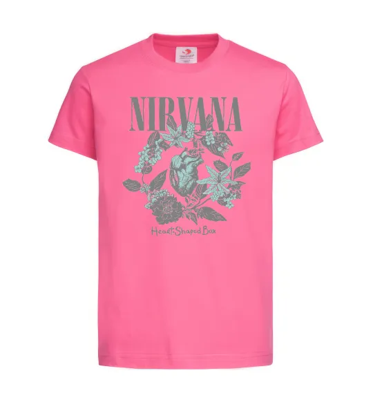 Дитяча футболка Nirvana Heart-shaped box Яскраво-рожевий фото