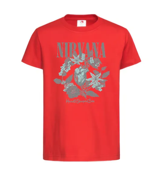 Дитяча футболка Nirvana Heart-shaped box Червоний фото