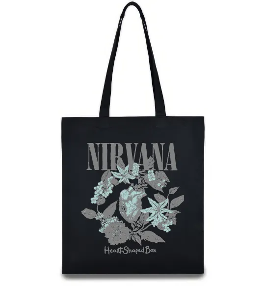 Еко-сумка Nirvana Heart-shaped box Чорний фото