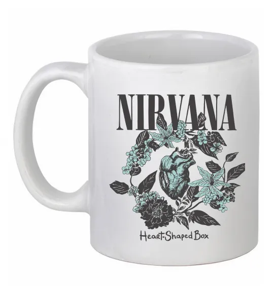 Чашка керамічна Nirvana Heart-shaped box Білий фото