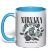Чашка з кольоровою ручкою Nirvana Heart-shaped box Блакитний Чашка з кольоровою ручкою Nirvana Heart-shaped box Блакитний фото