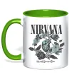Чашка з кольоровою ручкою Nirvana Heart-shaped box Зелений Чашка з кольоровою ручкою Nirvana Heart-shaped box Зелений фото