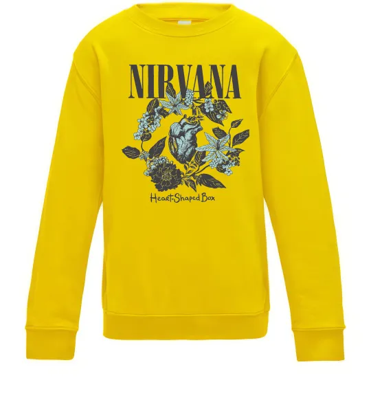 Дитячий світшот Nirvana Heart-shaped box Сонячно жовтий фото