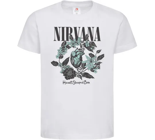 Дитяча футболка Nirvana Heart-shaped box Білий фото