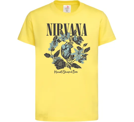 Дитяча футболка Nirvana Heart-shaped box Лимонний фото