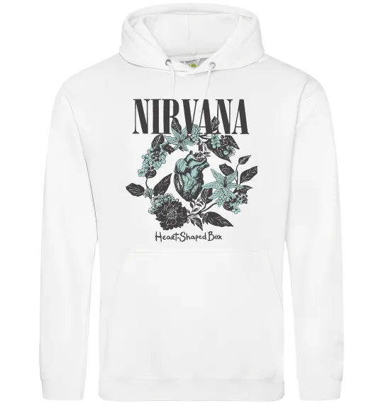 Жіноча толстовка (худі) Nirvana Heart-shaped box Білий фото