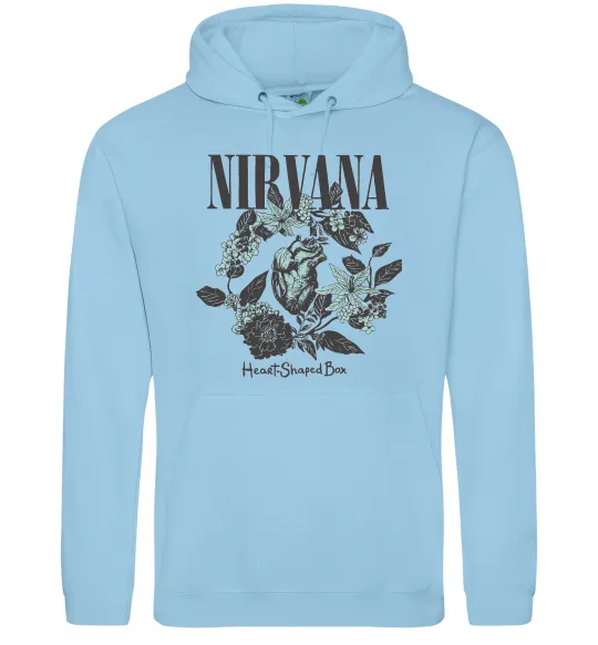 Женская толстовка (худи) Nirvana Heart-shaped box Голубой фото