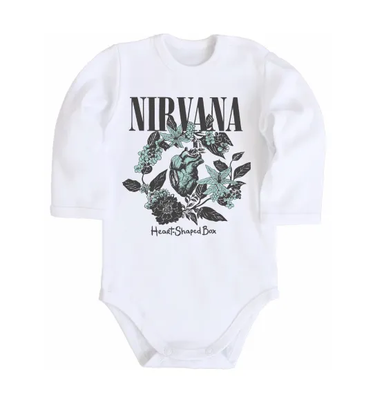 Дитячий бодік Nirvana Heart-shaped box Білий фото