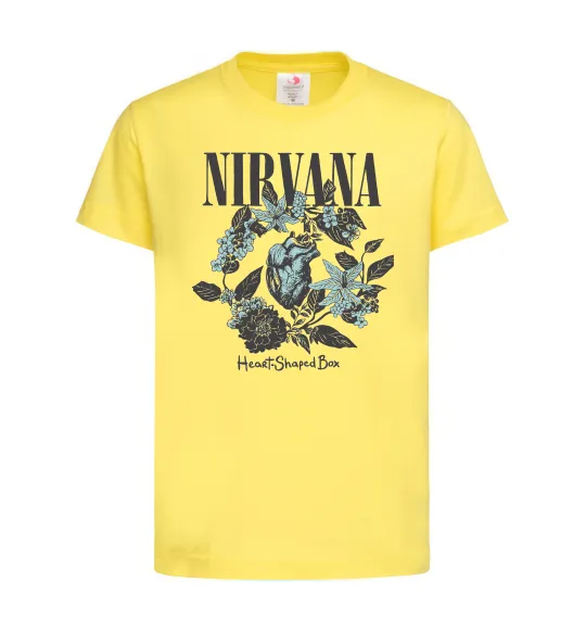 Дитяча футболка Nirvana Heart-shaped box Лимонний фото