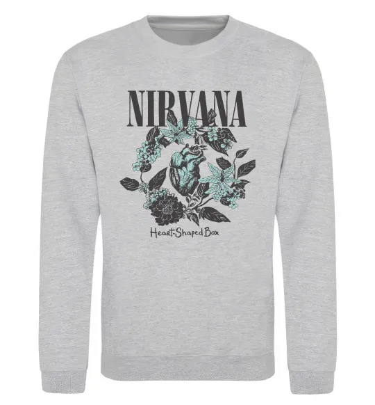Свитшот Nirvana Heart-shaped box Серый меланж фото