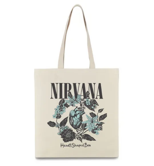 Еко-сумка Nirvana Heart-shaped box Бежевий фото