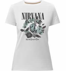 Женская премиум футболка Nirvana Heart-shaped box