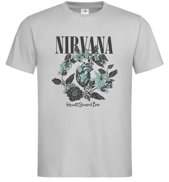 Чоловіча футболка Nirvana Heart-shaped box Сірий фото