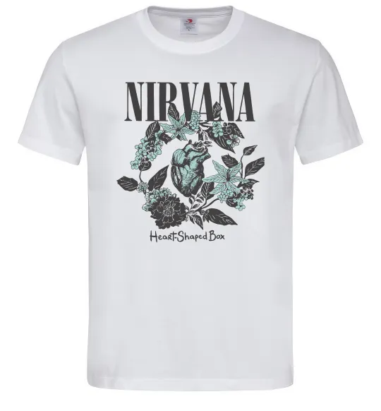 Чоловіча футболка Nirvana Heart-shaped box Білий фото