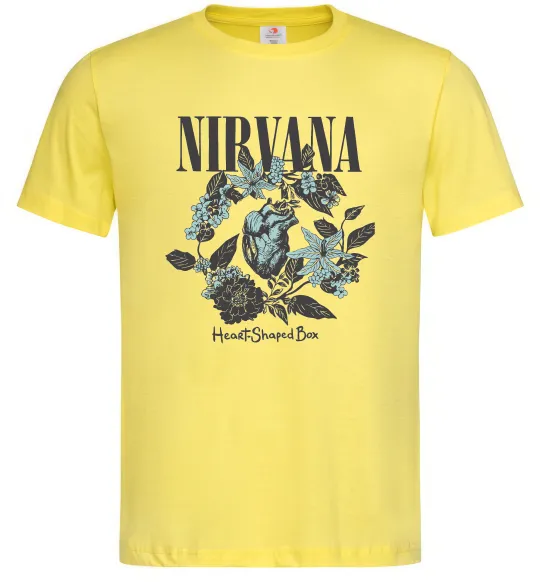 Чоловіча футболка Nirvana Heart-shaped box Лимонний фото