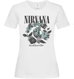 Женская футболка Nirvana Heart-shaped box Белый фото