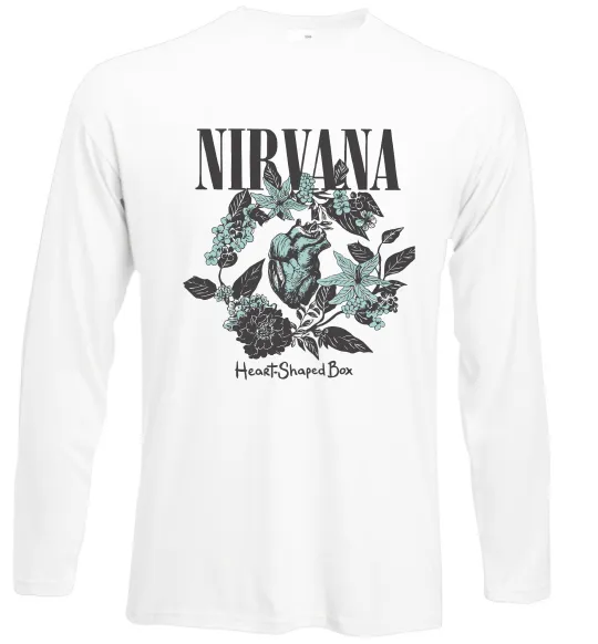 Лонгслів Nirvana Heart-shaped box Білий фото
