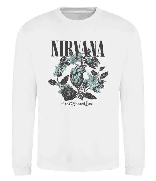 Світшот Nirvana Heart-shaped box Білий фото