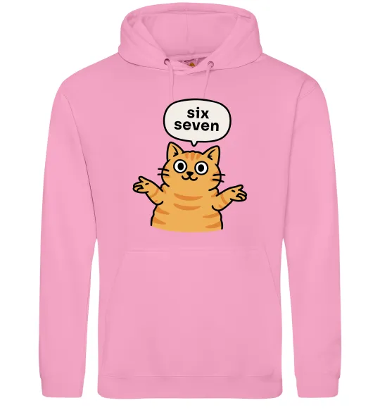 Чоловіча толстовка (худі) Six-seven cat Рожевий фото