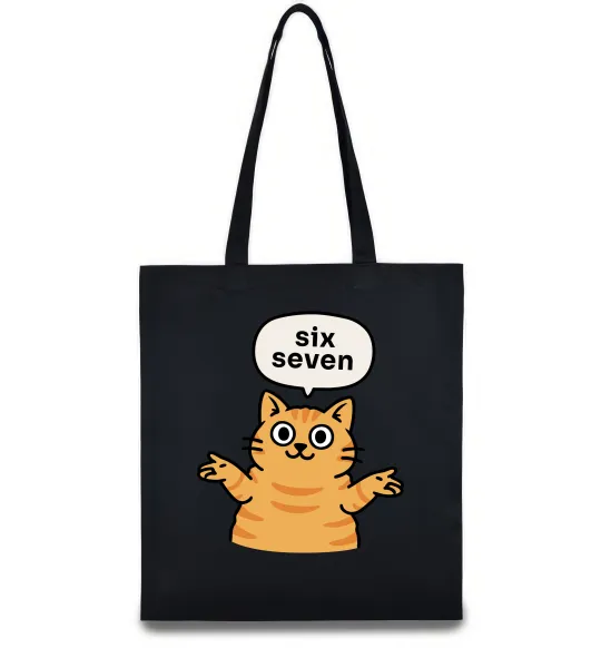 Эко-сумка Six-seven cat Черный фото