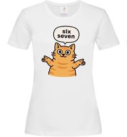 Женская футболка Six-seven cat Женская футболка Six-seven cat