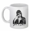 Чашка керамічна Kurt Cobain smoking Білий Чашка керамічна Kurt Cobain smoking Білий фото