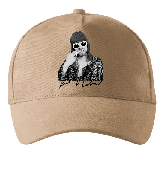 Кепка Kurt Cobain smoking Песочный фото