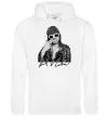 Мужская толстовка (худи) Kurt Cobain smoking Белый Мужская толстовка (худи) Kurt Cobain smoking Белый фото