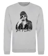 Свитшот Kurt Cobain smoking Серый меланж Свитшот Kurt Cobain smoking Серый меланж фото