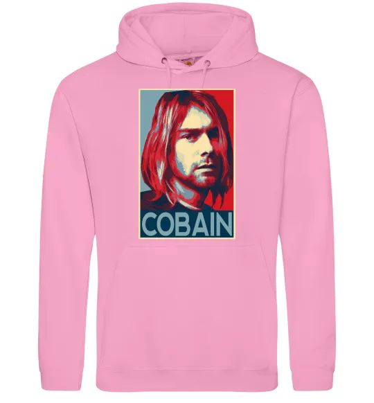 Чоловіча толстовка (худі) Курт Кобейн фото Рожевий фото