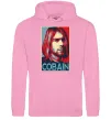 Чоловіча толстовка (худі) Курт Кобейн фото Рожевий фото