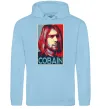 Жіноча толстовка (худі) Курт Кобейн фото Блакитний фото