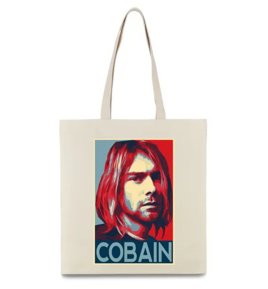 Эко-сумка Курт Кобейн фото Бежевый фото