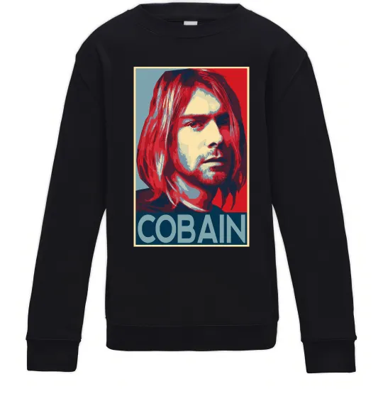 Детский Свитшот Курт Кобейн фото Черный фото